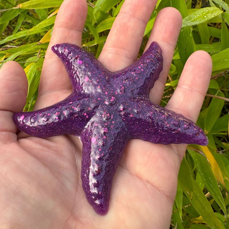 Starfish Sparkling Purple Life size Wildlife Model.