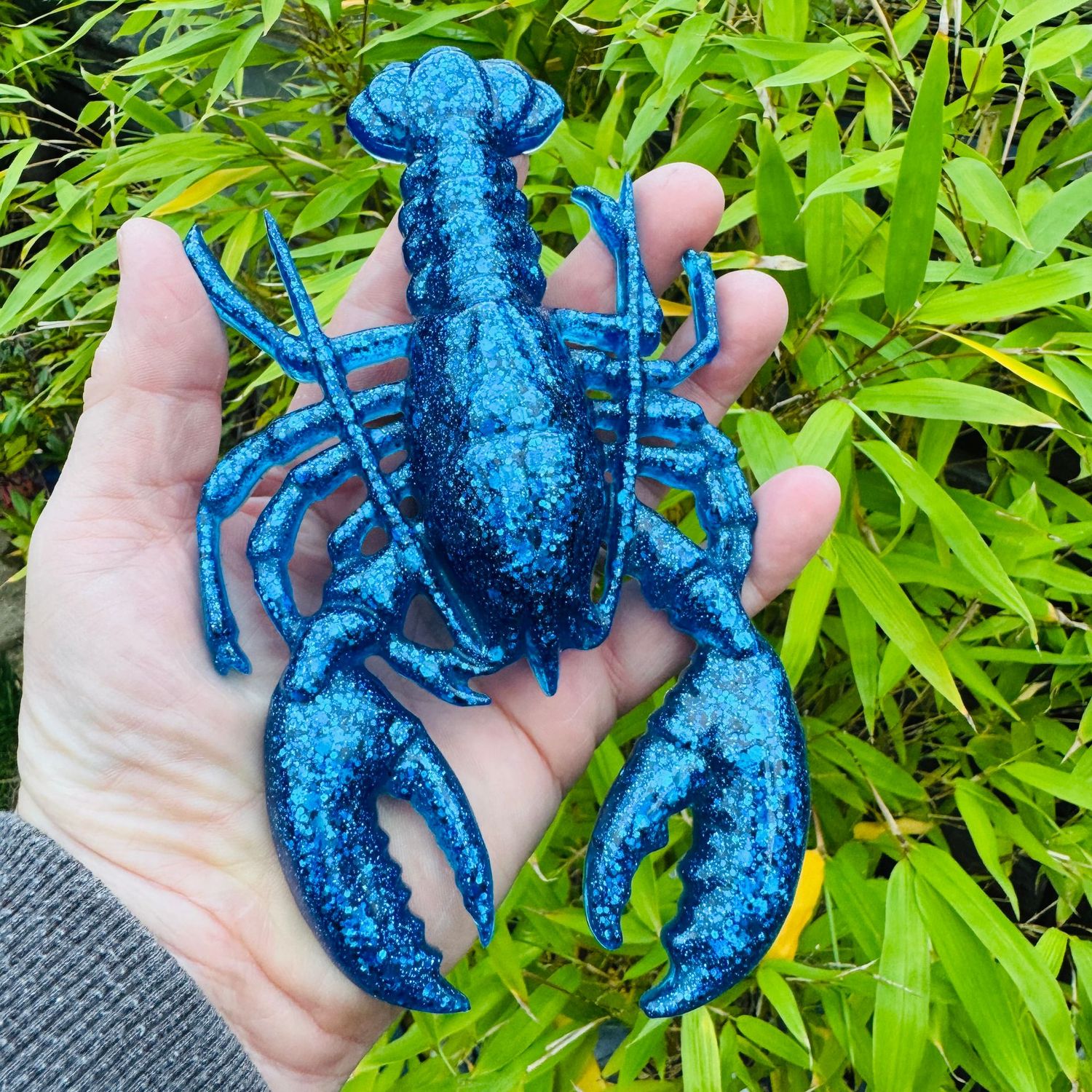 Lobster Ocean Blue Sparkling Decorative Model Lobster Ocean Blue Sparkling Decorative Model