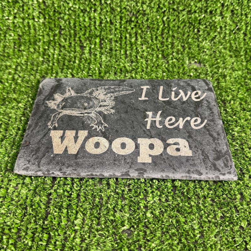Axolotl Style Style 3 Custom Name slate 14x9cm