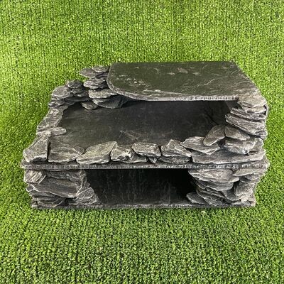 Aquarium and Reptile BIG Slate Cave, 2 Level, Axolotl, Bearded Dragons, Geckos.