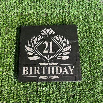 21st Birthday Coaster