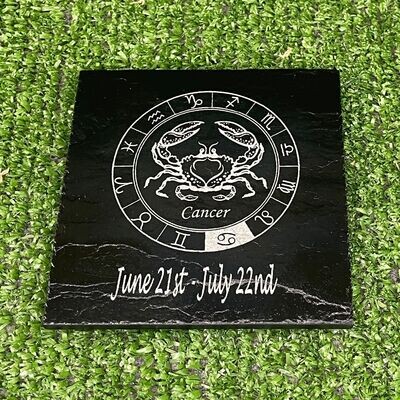 Cancer Horoscope Slate Coasters