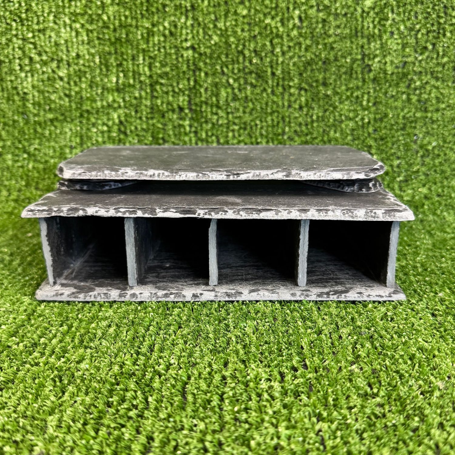 Aquarium Slate 4 caves with fry Protector