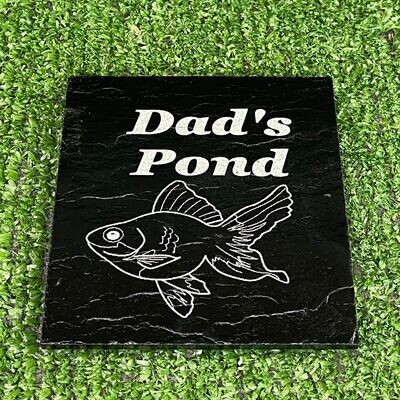 Dad's Pond Slate Coaster