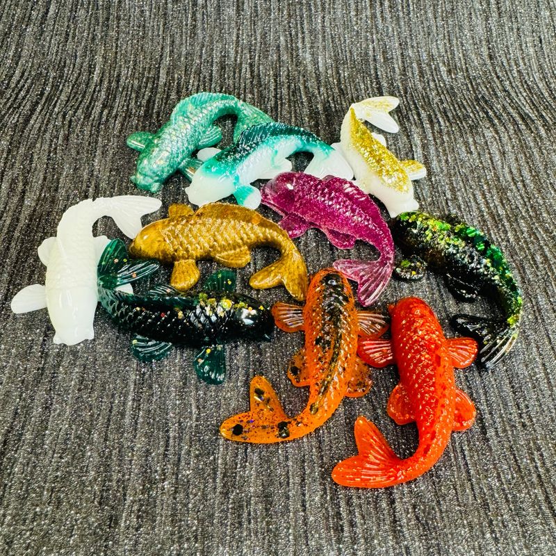 5 Mini Models 3D Fish Random Selection
