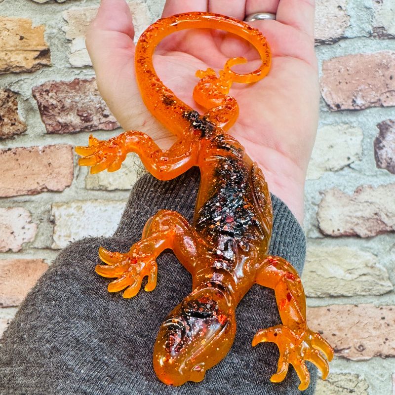 Gecko Lizard Reptile Sparkling Red