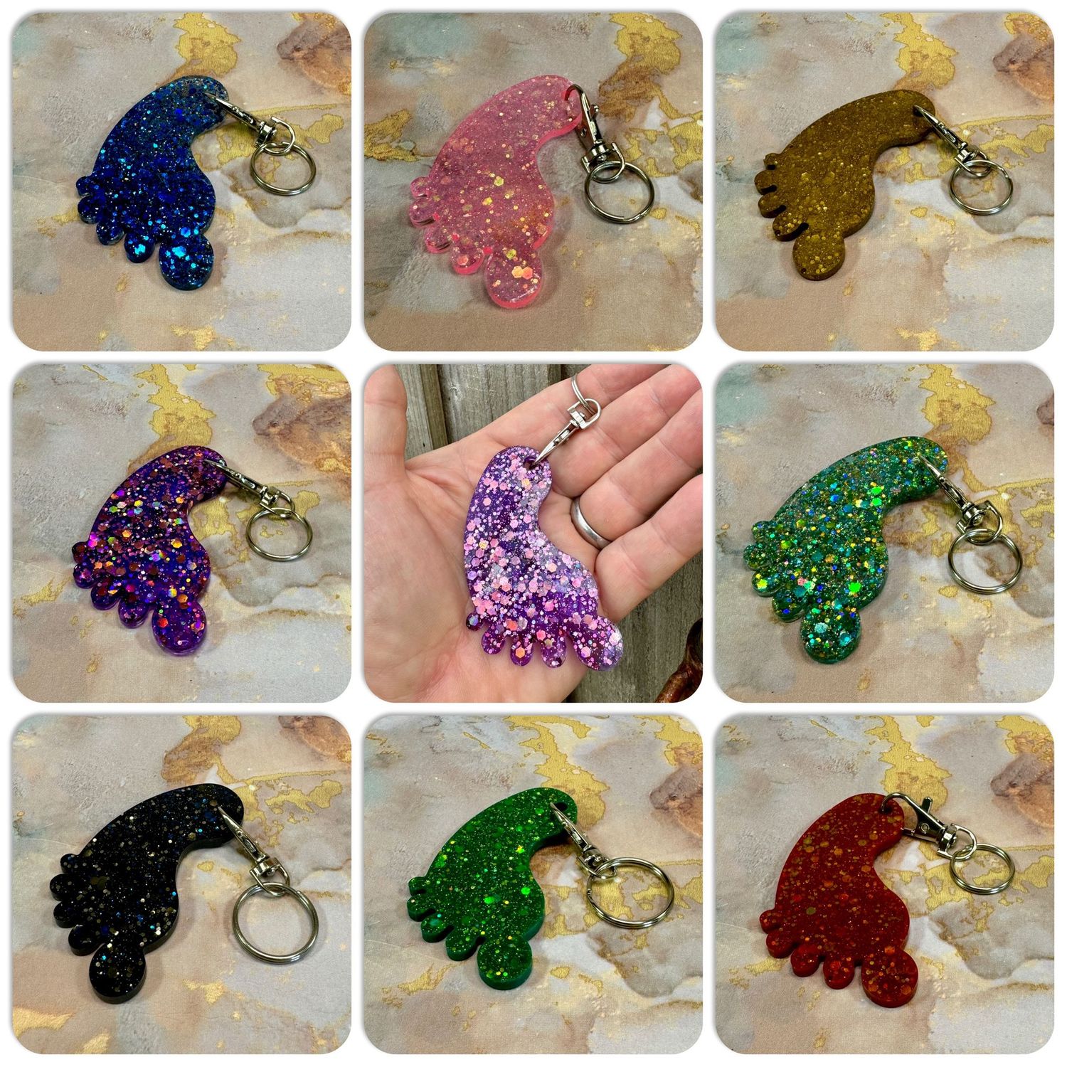 10 Baby Feet Keyring Gifts 10 Baby Feet Keyring Gifts