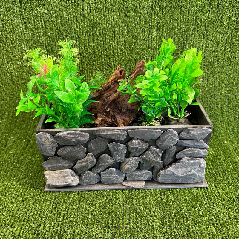 Aquarium and Reptile ​Slate Aquarium Planter, Axolotl, Catfish, Discus, Tropical.