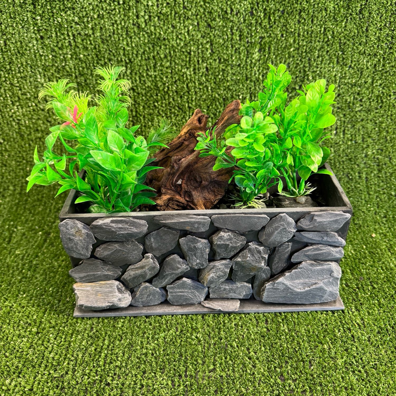 Aquarium and Reptile ​Slate Aquarium Planter, Axolotl, Catfish, Discus, Tropical.