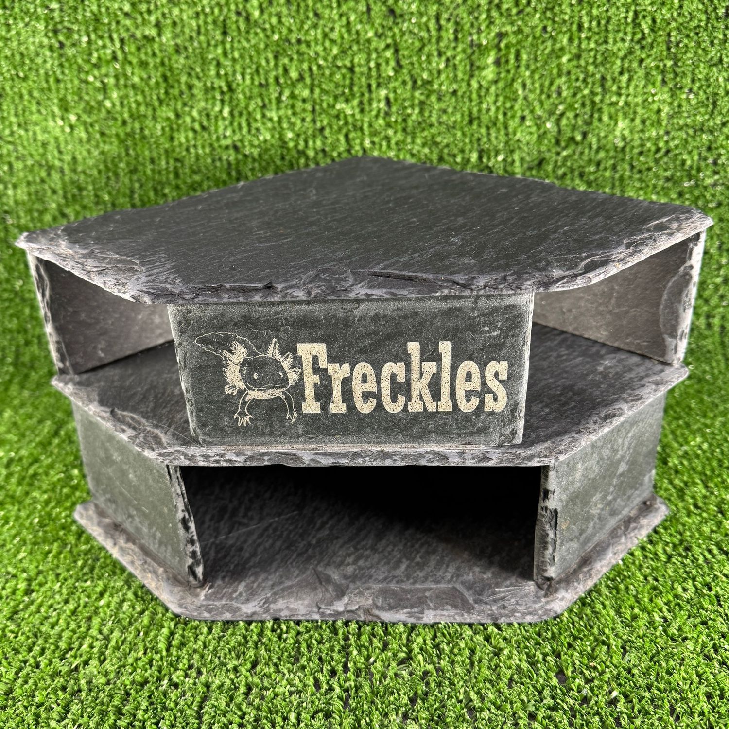 Double Slate Laser Engraved Cave With Name. Double Slate Laser Engraved Cave With Name.