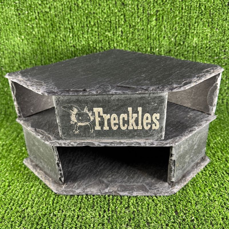 Double Slate Laser Engraved Cave With Name.