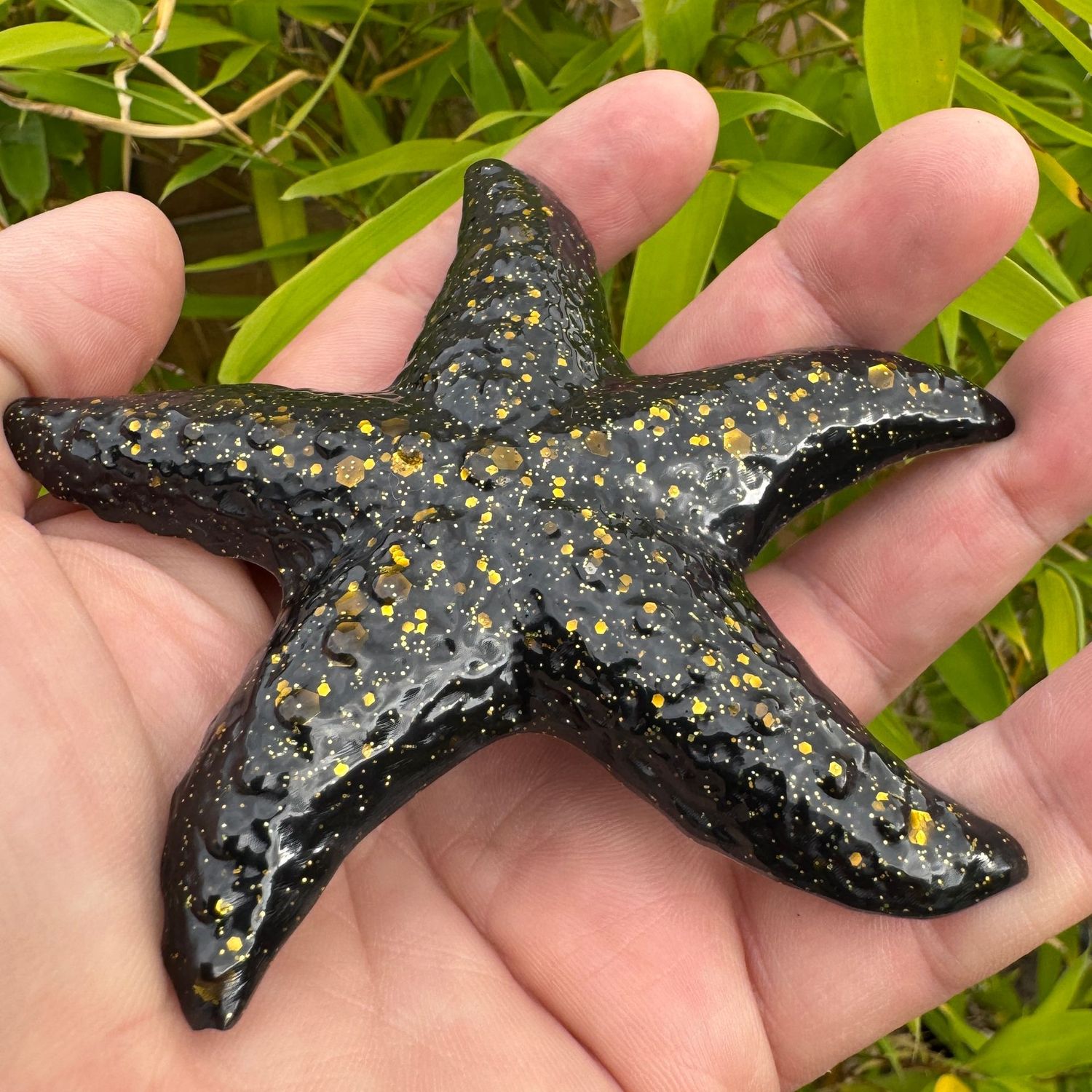Starfish Black and Gold Life size Wildlife Model.