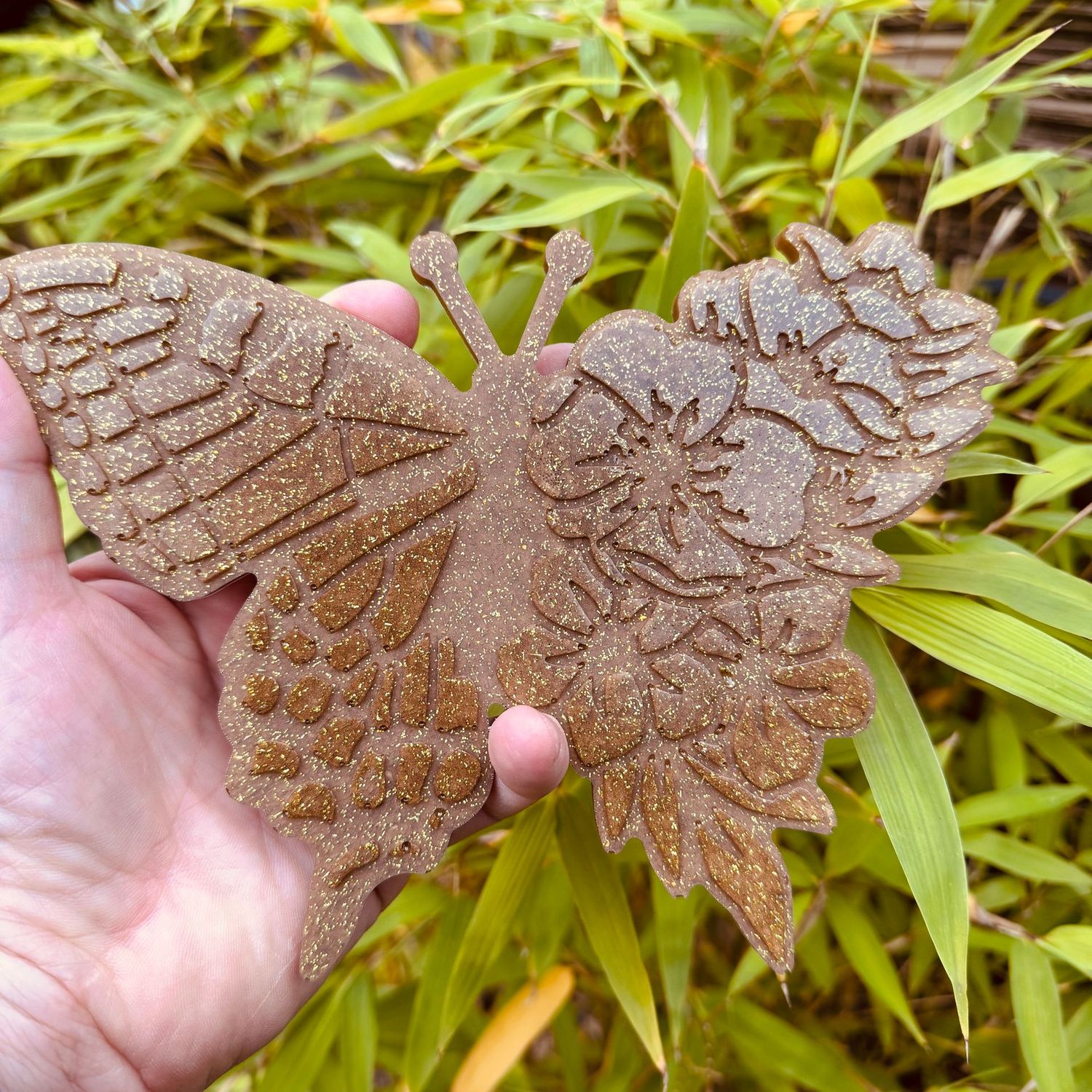 Butterfly Bronze Golden Large Wall Art. Butterfly Bronze Golden Large Wall Art.