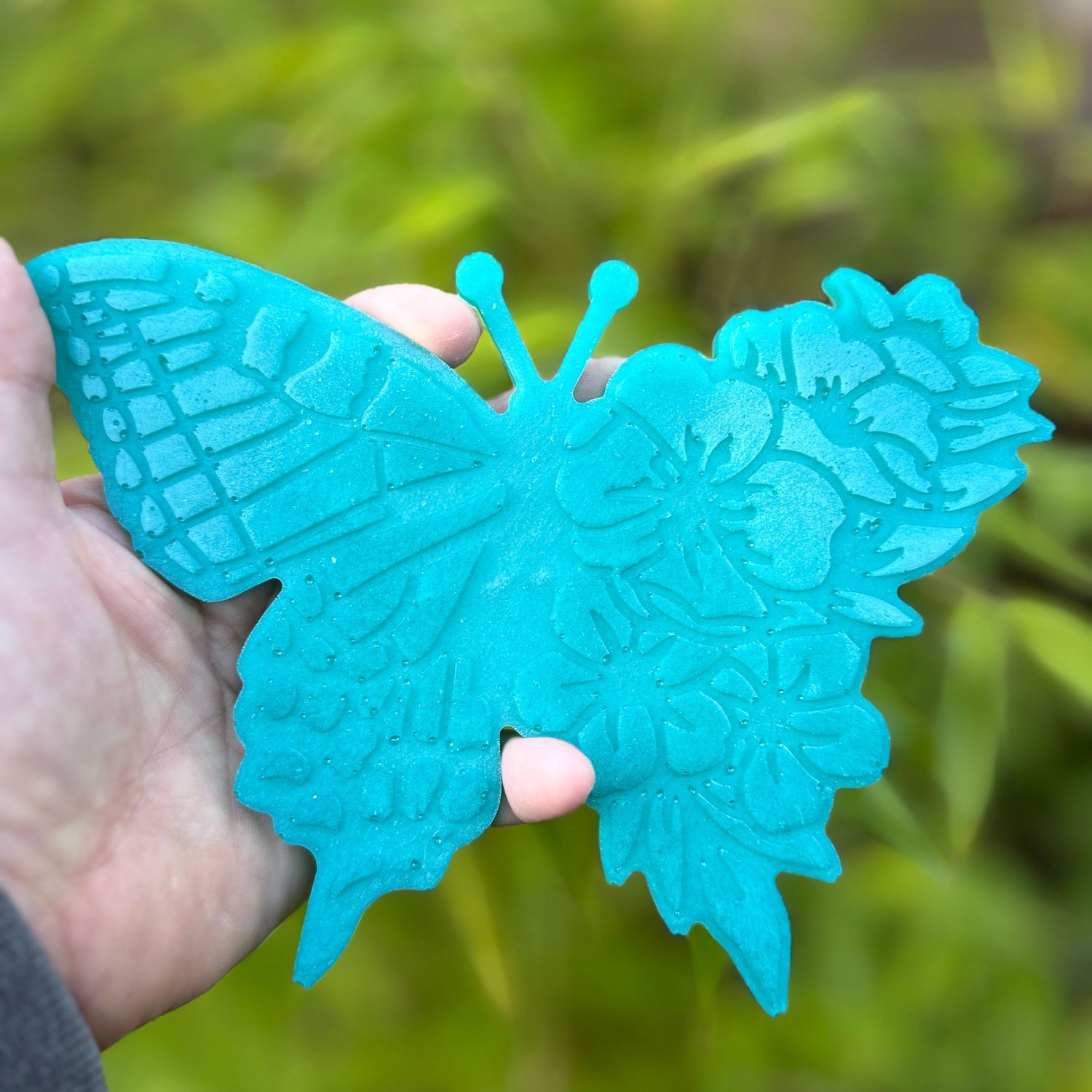 Butterfly Teal Large Wall Art.