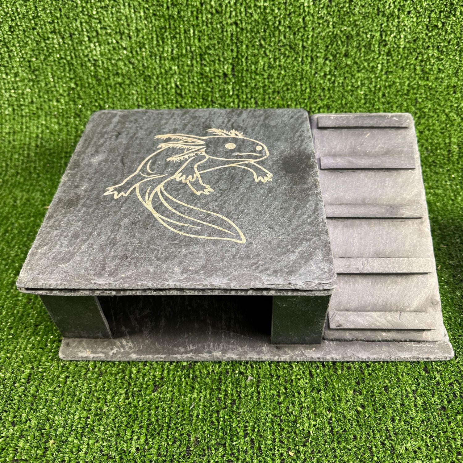 Axolotl 2 XL Slate Cave, Basking Roof, Ramp.