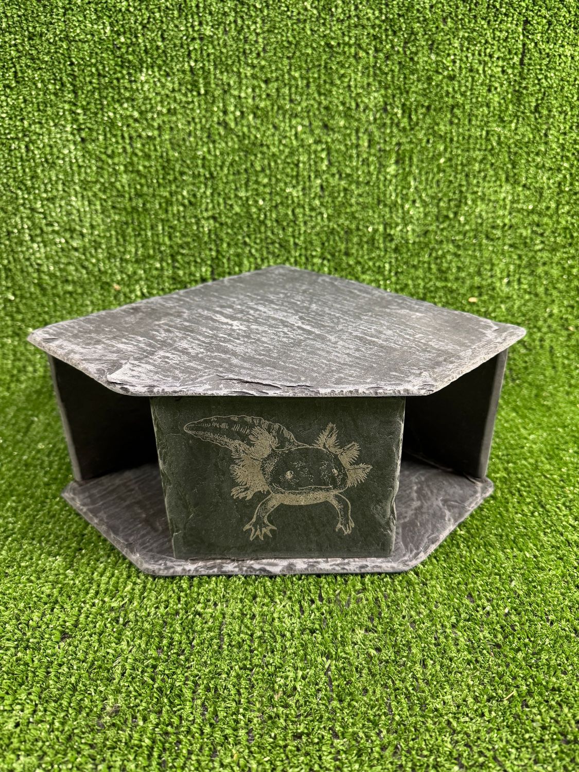 LARGE Axolotl Custom Engraved Slate Cave  11x20x20cm