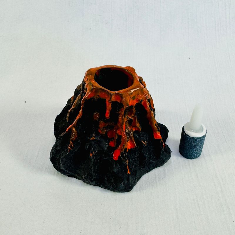 Aquarium Mini Volcano Fish Tank Decoration with Air Stone.