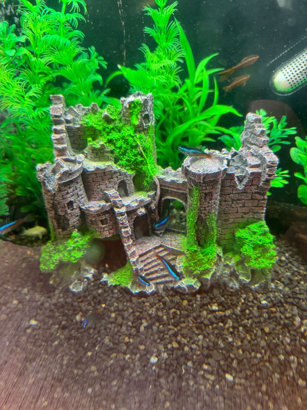 ​Aquarium Landscape Bubble Stone Vintage Castle