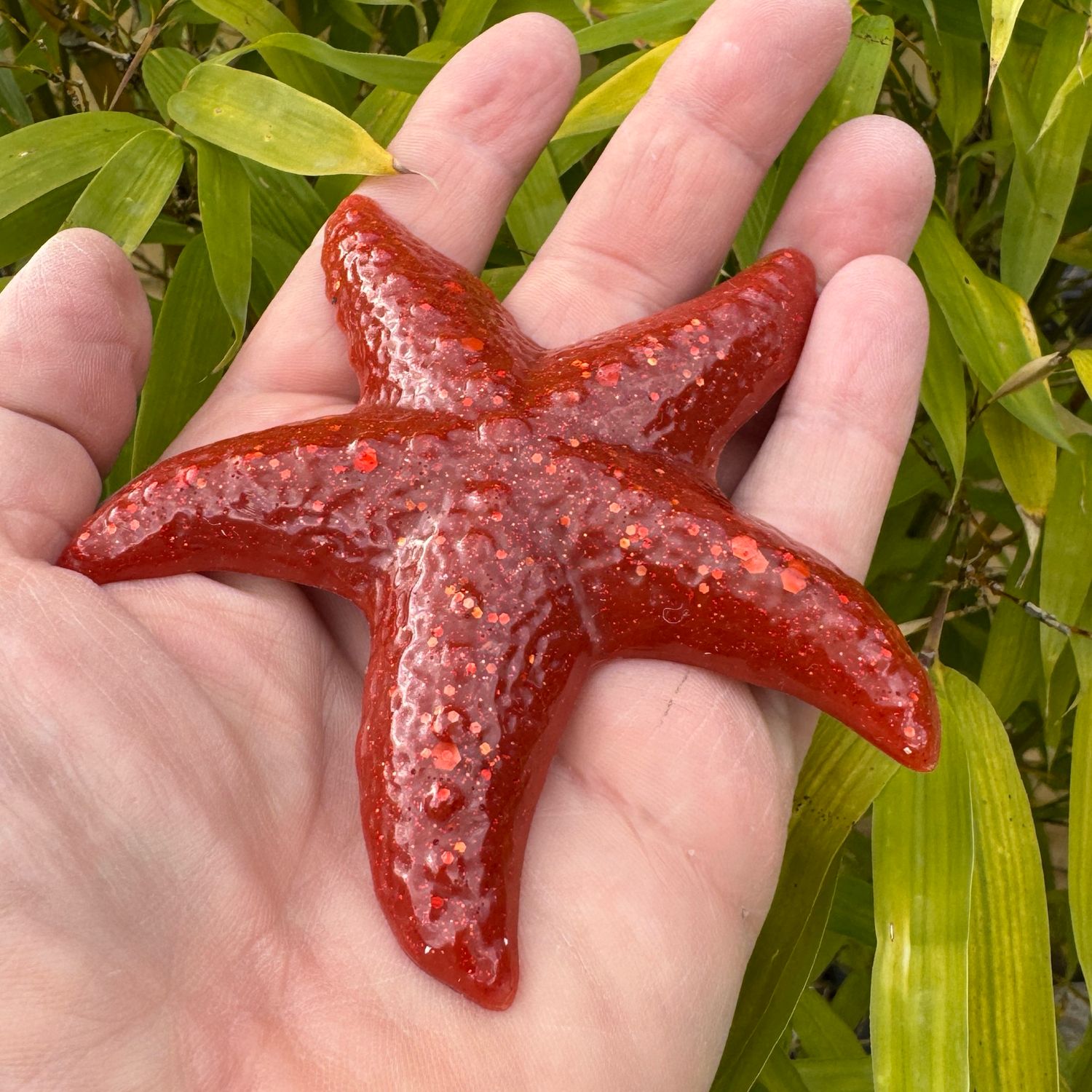Starfish Sparkling Red Life size Wildlife Model.