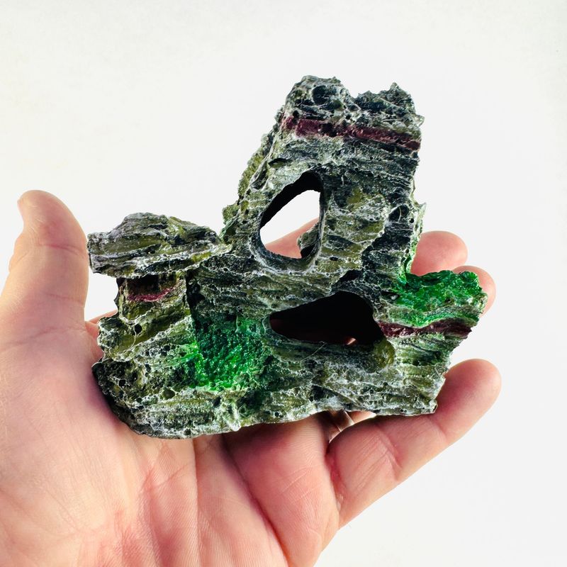 Small Artificial Moss Rockery Aquarium Cave