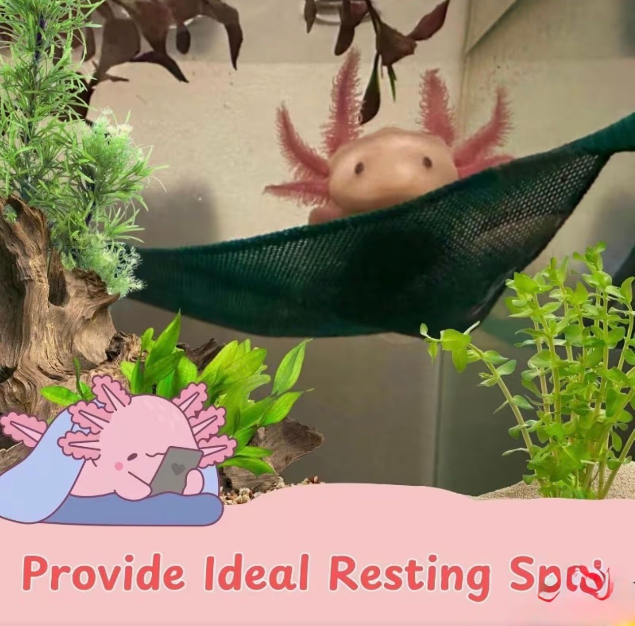 Axolotl / Reptile Hammock Rest Spot Axolotl / Reptile Hammock Rest Spot