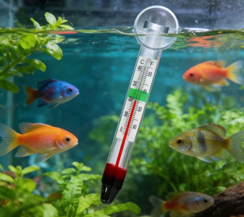 ​Aquarium Glass Thermometer, Fish Tank Water Temperature Gauge