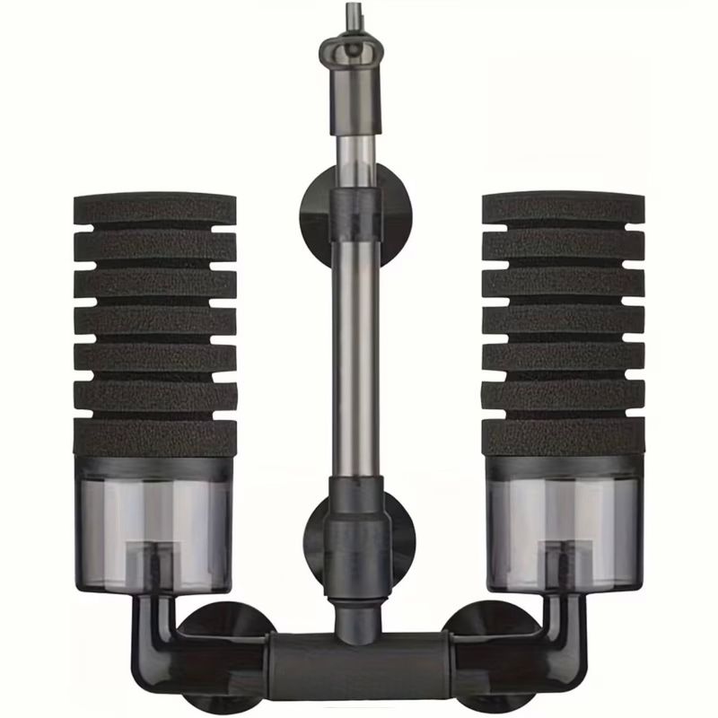 Dual Large Aquarium Sponge Filter for Axolotl, Turtles, Tropical and Cold water Aquariums.