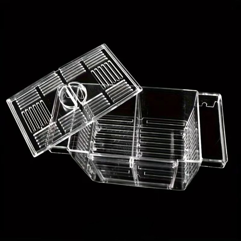 Fish Isolation Box Acrylic Hatchery Fish Breeding Box Aquarium Breeder Box.