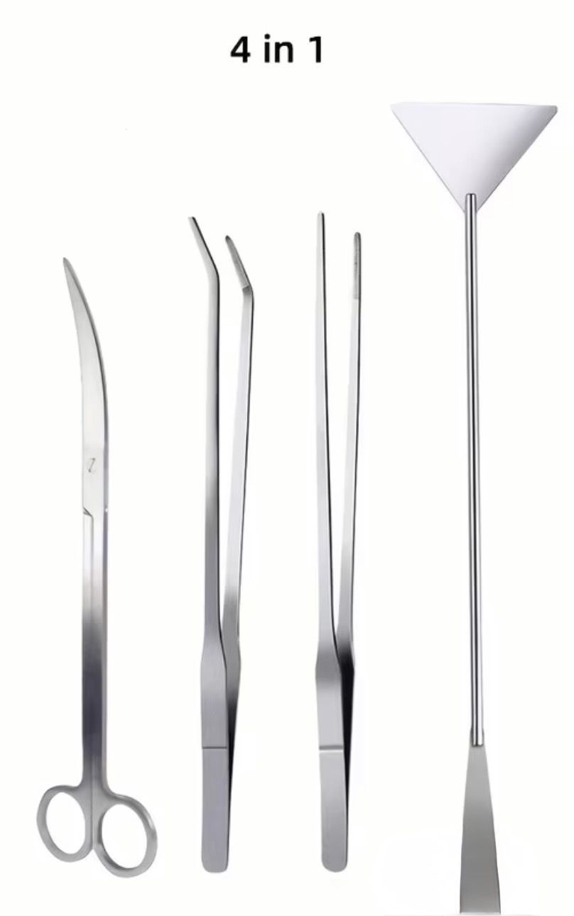 4pcs Aquarium Stainless Steel Aquascape Tools 4pcs Aquarium Stainless Steel Aquascape Tools