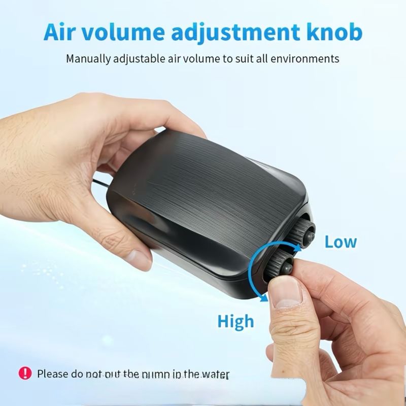 USB Powered 2 Outlet Aquarium Air Pump