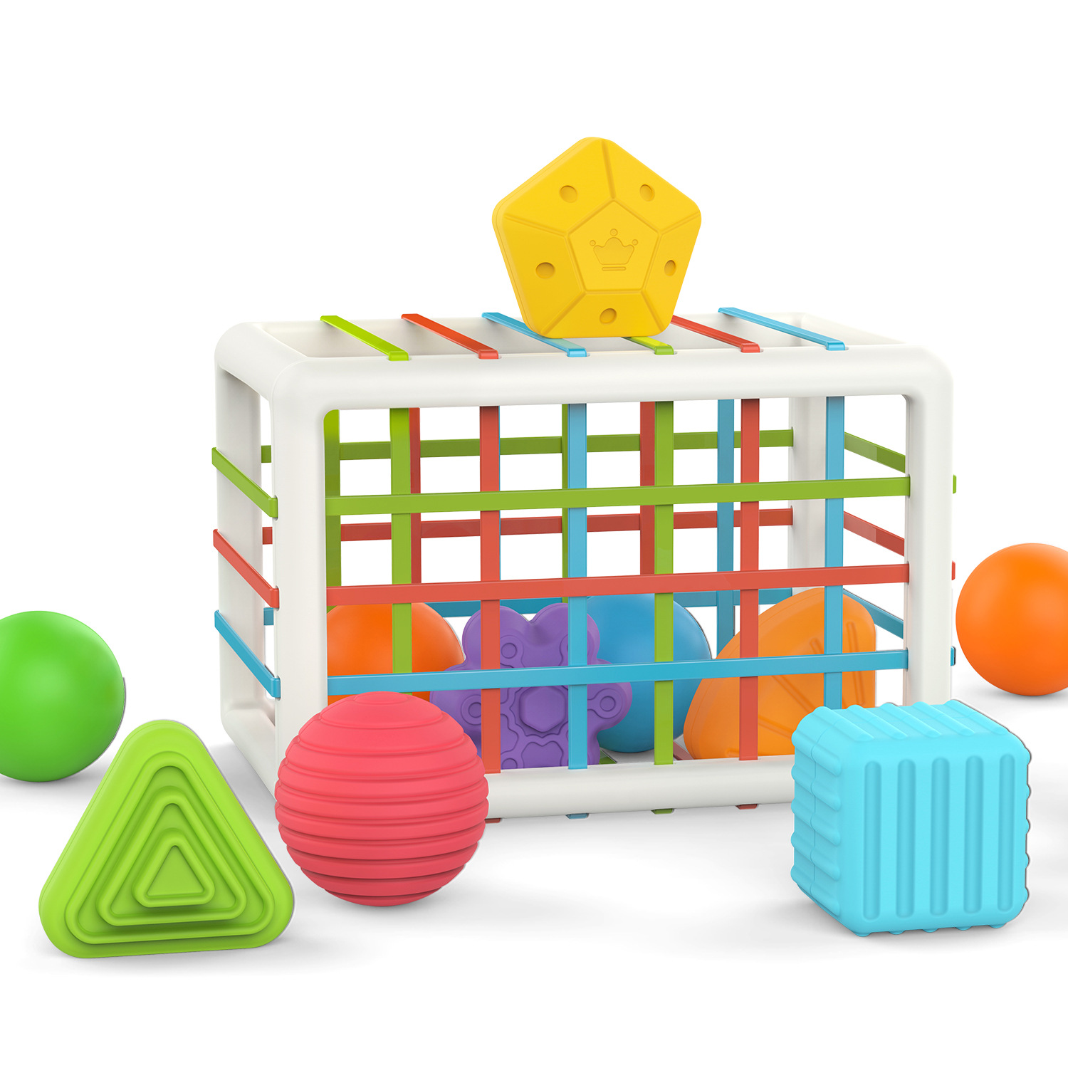 Caja de exploración con cuerpos geométricos