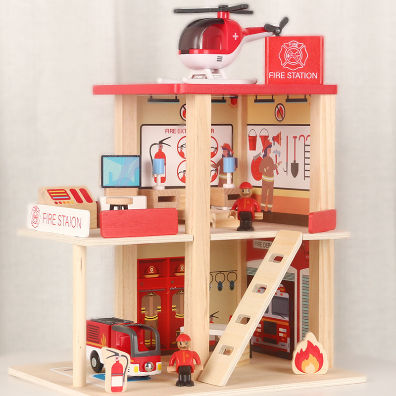 Estación de bomberos de madera