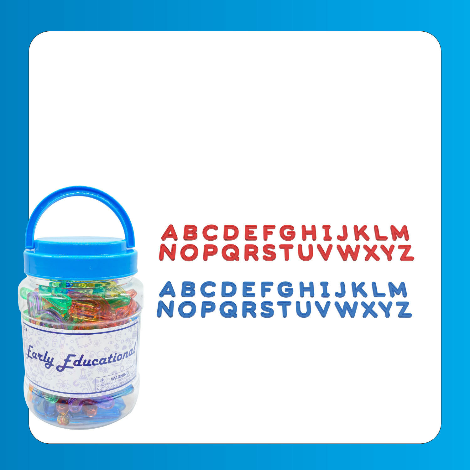 Letras mayúsculas translúcidas