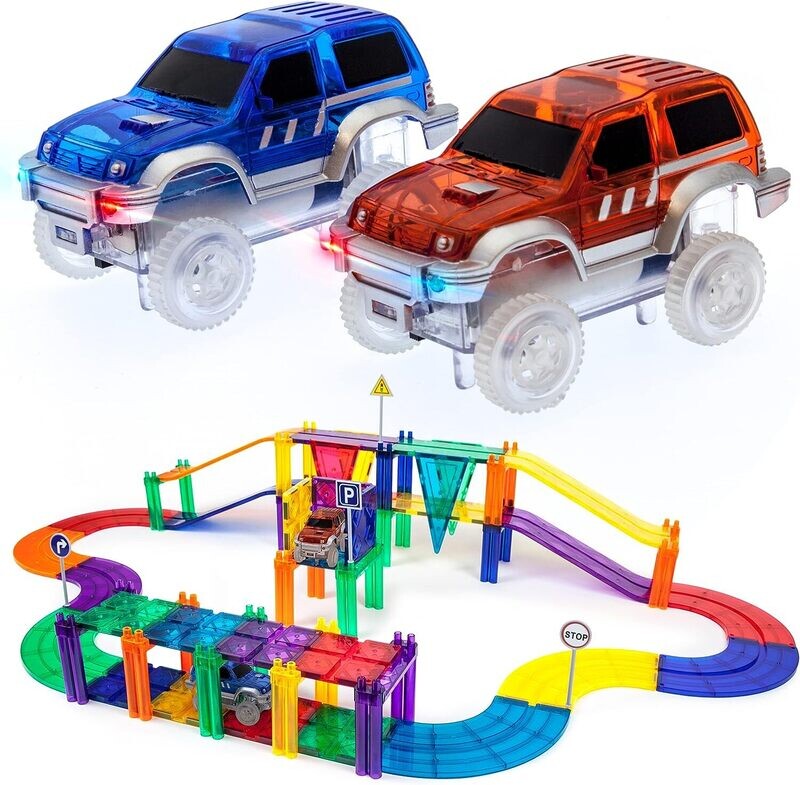 PISTA DE CARROS 50 PIEZAS - BLOQUES MAGNÉTICOS