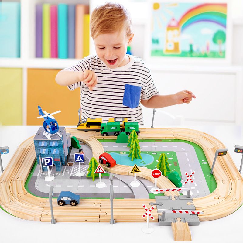 Wooden road set