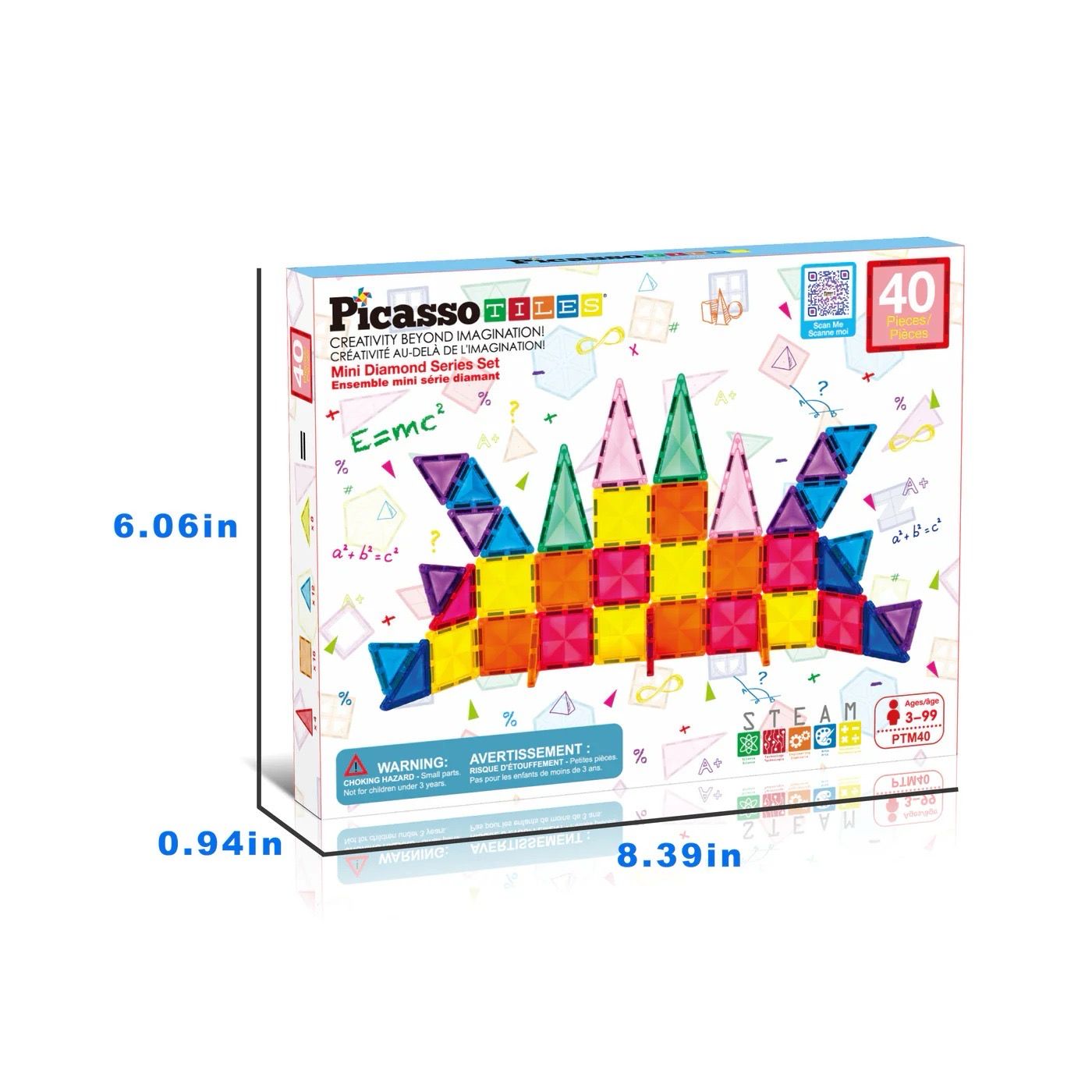 PicassoTiles Mini Diamond 40 piezas