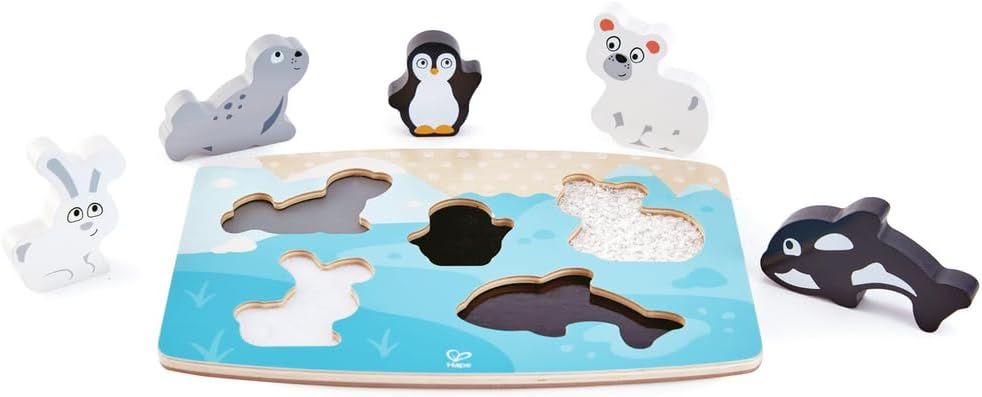 Hape Polar Animal - Juego de rompecabezas táctil, multicolor