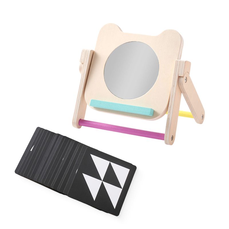 Espejo y tarjetas de altocontraste