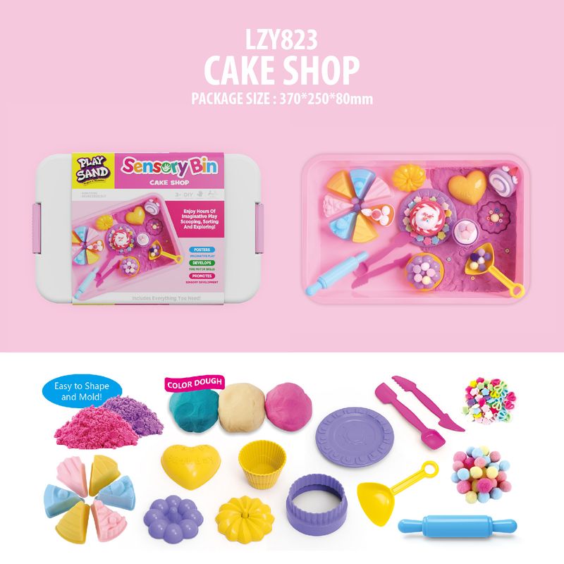 Sensory bin cake shop