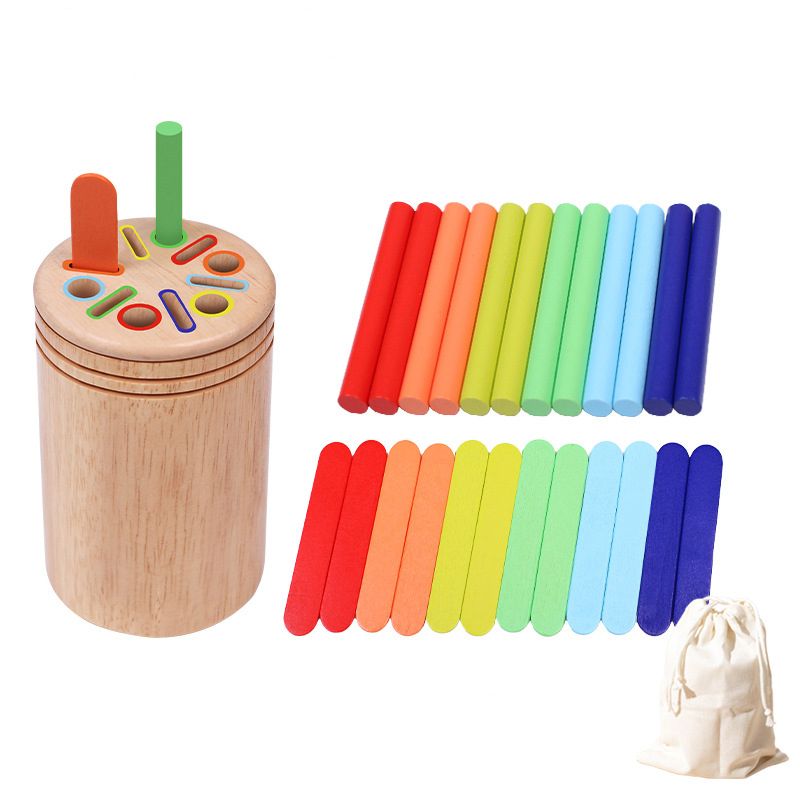 Juego Montessori para motricidad fina y clasificación