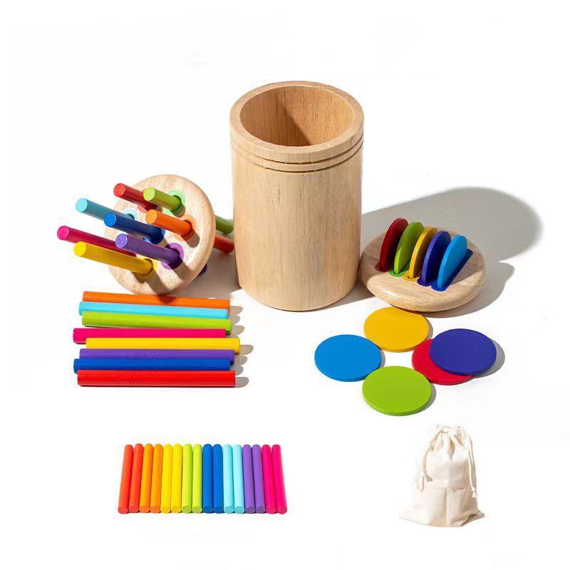 Juego Montessori para clasificación y motricidad fina