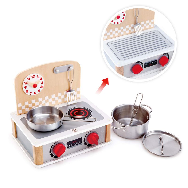 Juego de cocina y parrilla de madera 2 en 1