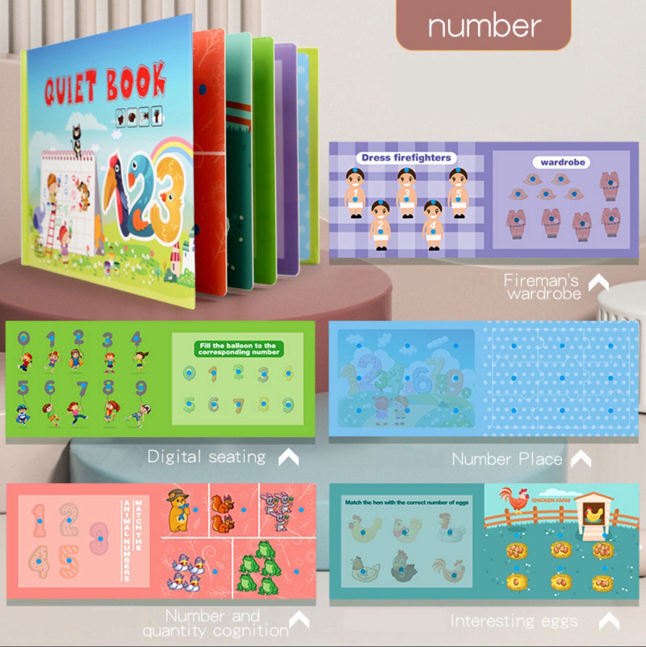 Quiet book numbers