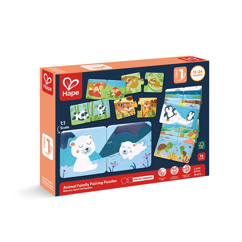 Puzzle pares de la familia Hape