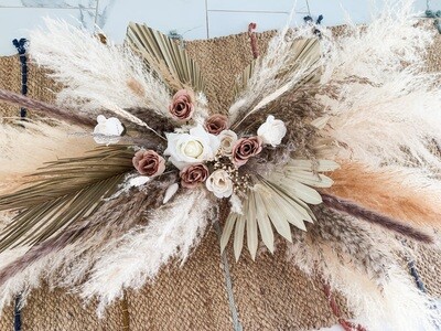 Arch Arrangement / Dried Pampas Wall installation
