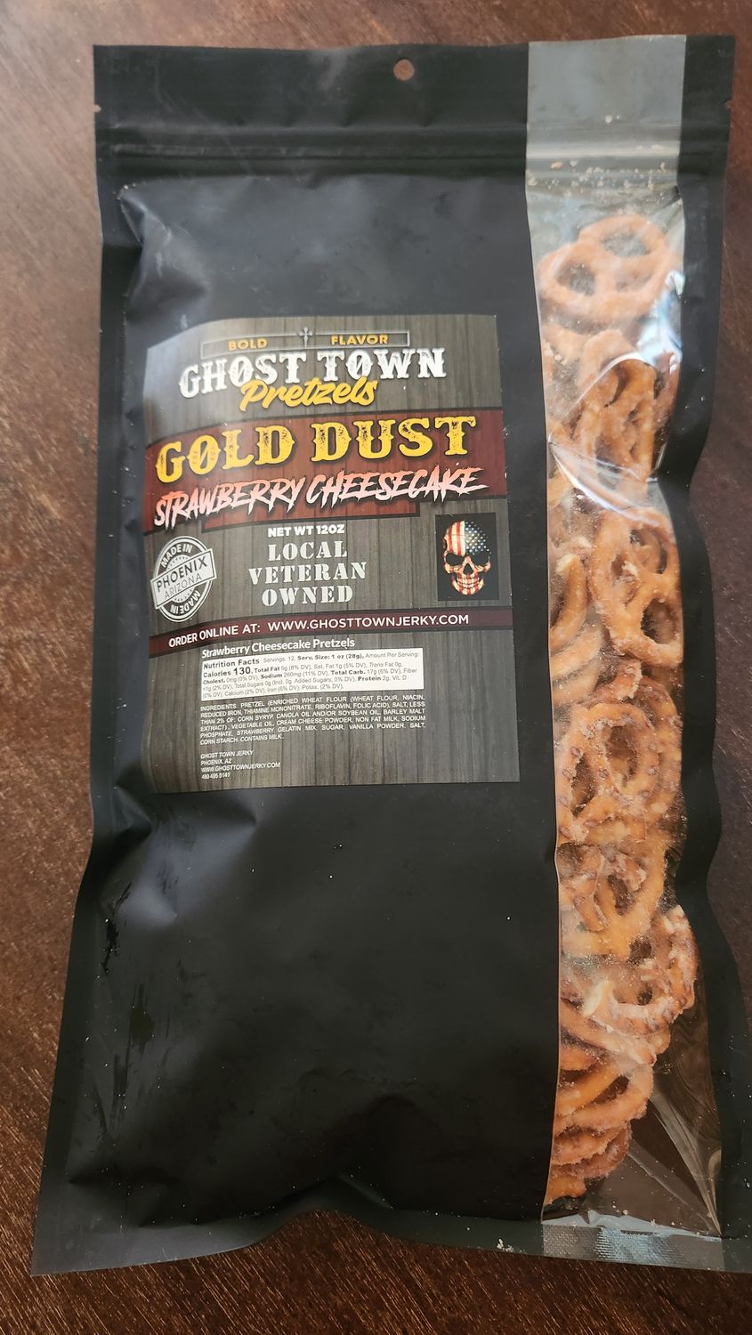 Ghost Town Gold Dust Strawberry Cheesecake Pretzels