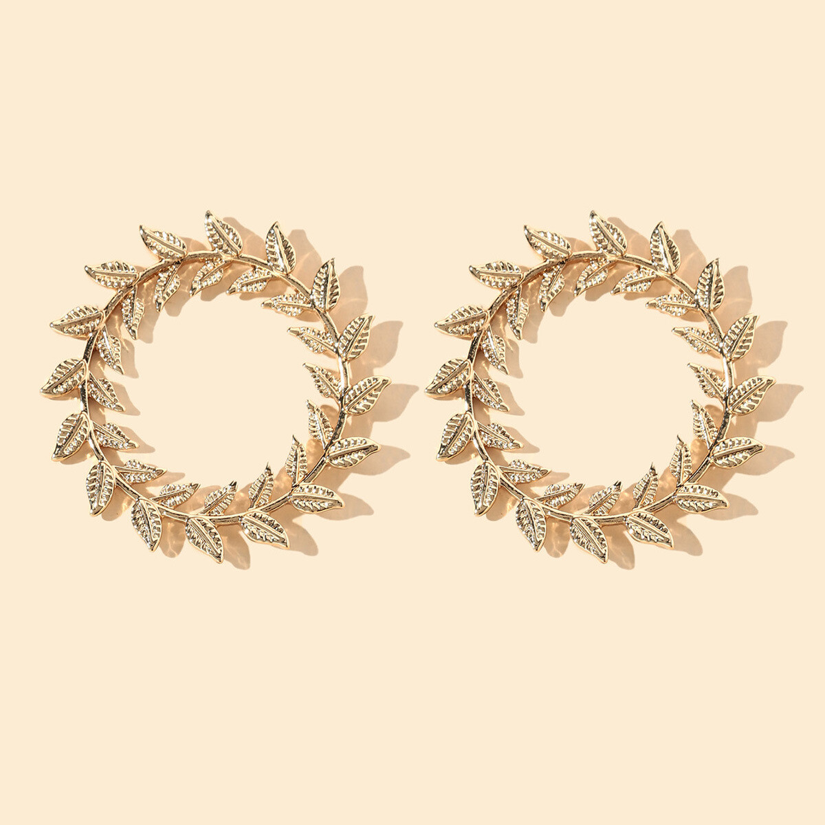 Circle Leaf Earring