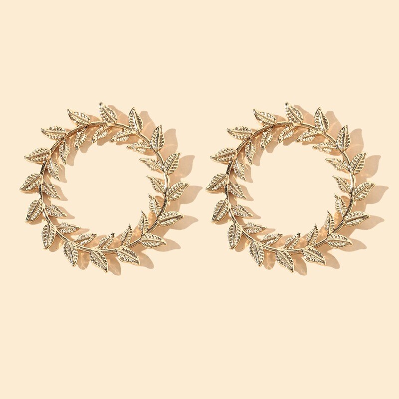 Circle Leaf Earring