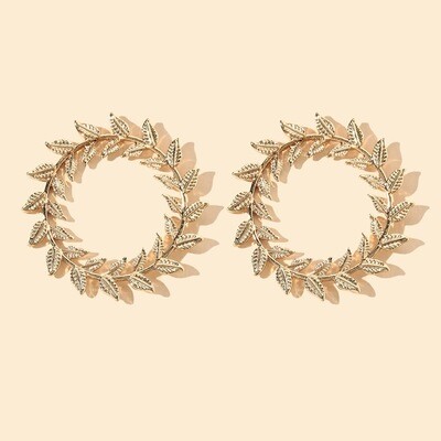 Circle Leaf Earring
