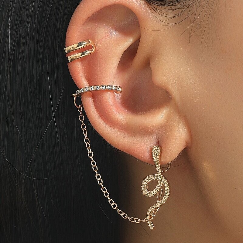 Fashion Serpentine Chain Earrings